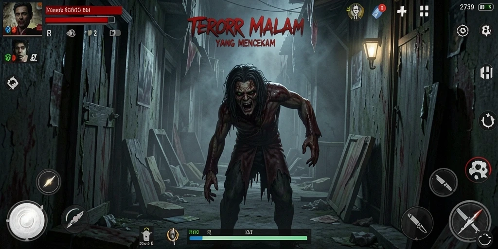 Tangkapan layar gameplay 2739 menampilkan suasana Horror yang menegangkan.