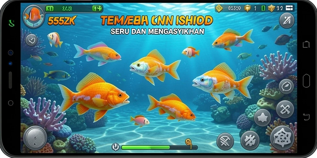 Screenshot gameplay 555ZK dengan aksi Tembak Ikan yang menegangkan.