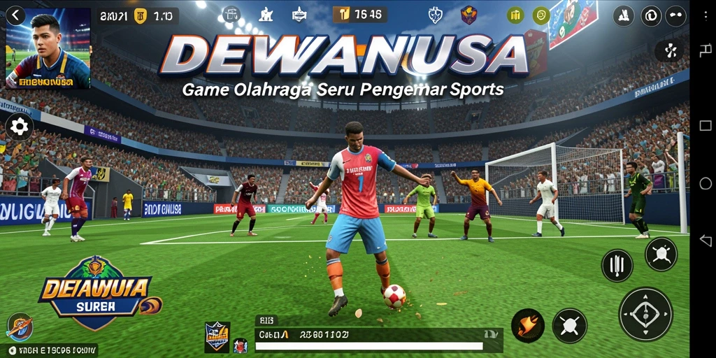 Tangkapan layar DEWANUSA menampilkan aksi pertandingan olahraga yang mendebarkan.