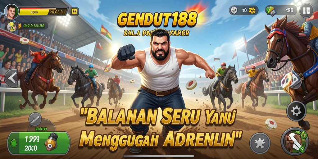 Screenshot gameplay GENDUT188 yang menampilkan aksi balapan seru.